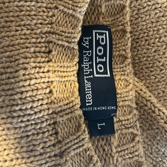 Polo knit tan sweater - Picture 2 of 3